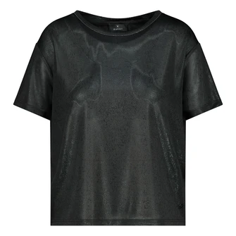 Monari Dames Top 409682 Zwart dessin