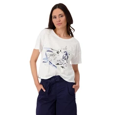 Monari Dames Top 409686 Blauw dessin