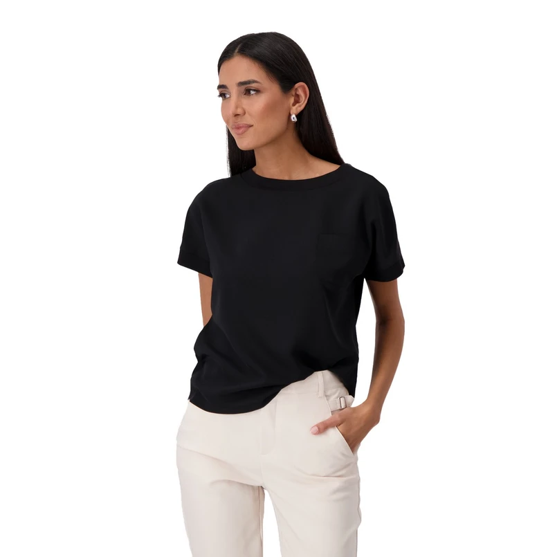Monari Dames Top 409702 Zwart dessin