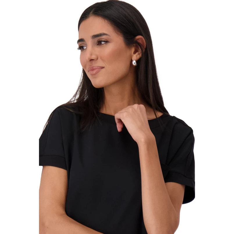 Monari Dames Top 409702 Zwart dessin