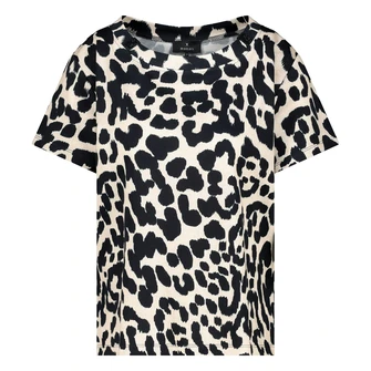 Monari Dames Top 409715 Zwart dessin