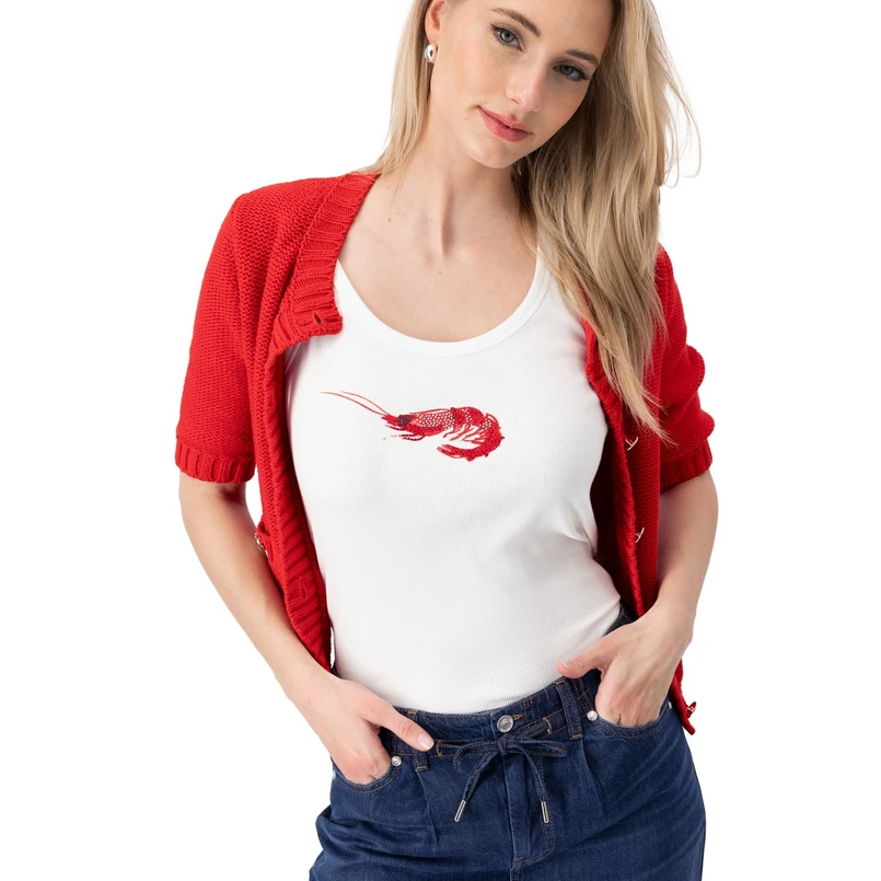 Monari Dames Top 409726 Ecru