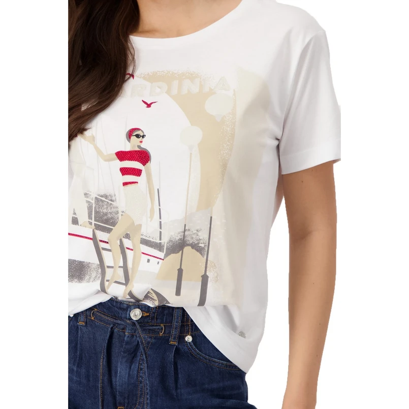 Monari Dames Top 409727 Ecru