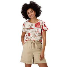 Monari Dames Top 409742 Rood dessin