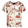 Monari Dames Top 409742 Rood dessin