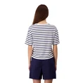 Monari Dames Top 409781 Blauw dessin