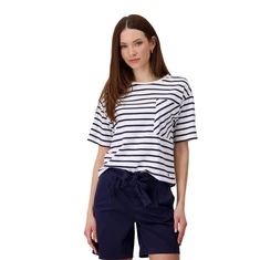 Monari Dames Top 409781 Blauw dessin