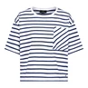 Monari Dames Top 409781 Blauw dessin