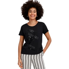 Monari Dames Top 409786 Zwart dessin
