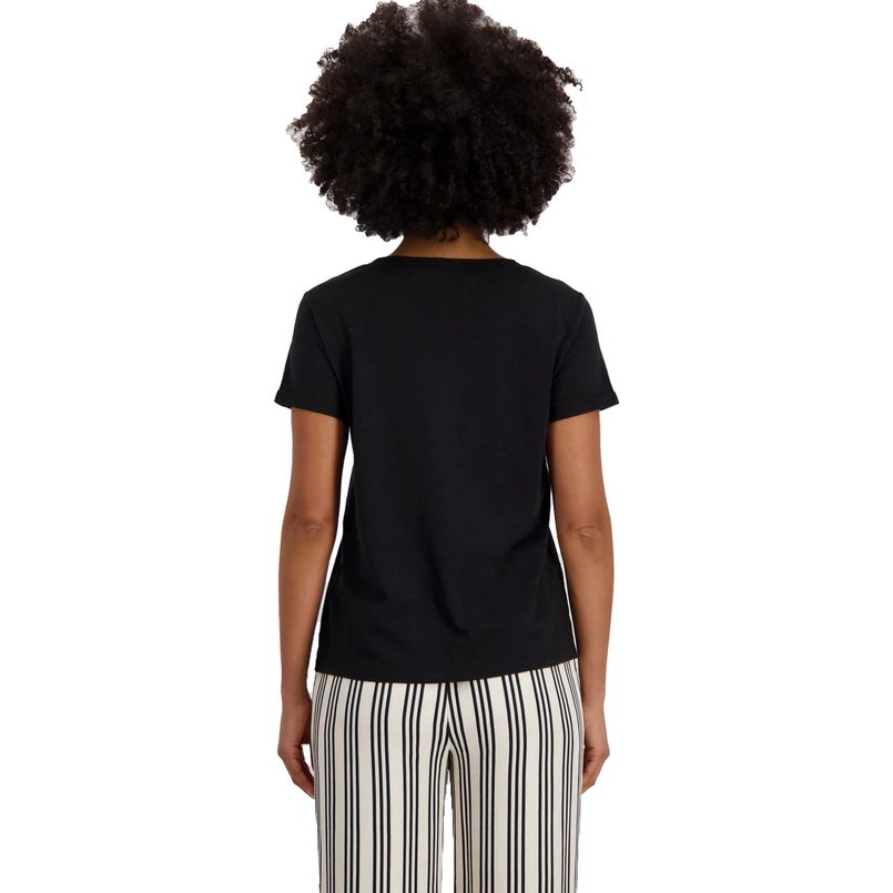 Monari Dames Top 409786 Zwart dessin