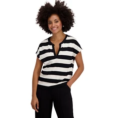 Monari Dames Top 409879 Zwart dessin