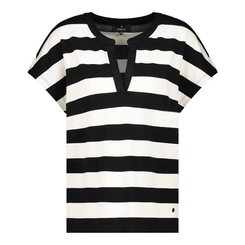 Monari Dames Top 409879 Zwart dessin