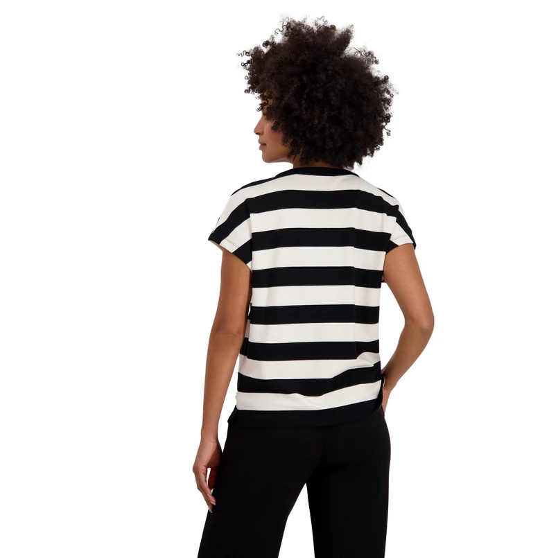 Monari Dames Top 409879 Zwart dessin