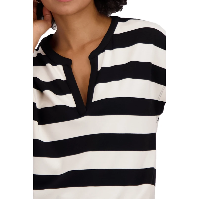 Monari Dames Top 409879 Zwart dessin