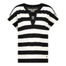 Monari Dames Top 409879 Zwart dessin