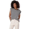 Monari Dames Top 409882 Zwart dessin