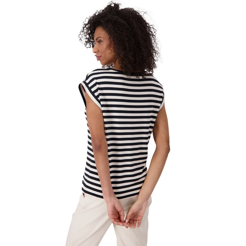 Monari Dames Top 409882 Zwart dessin