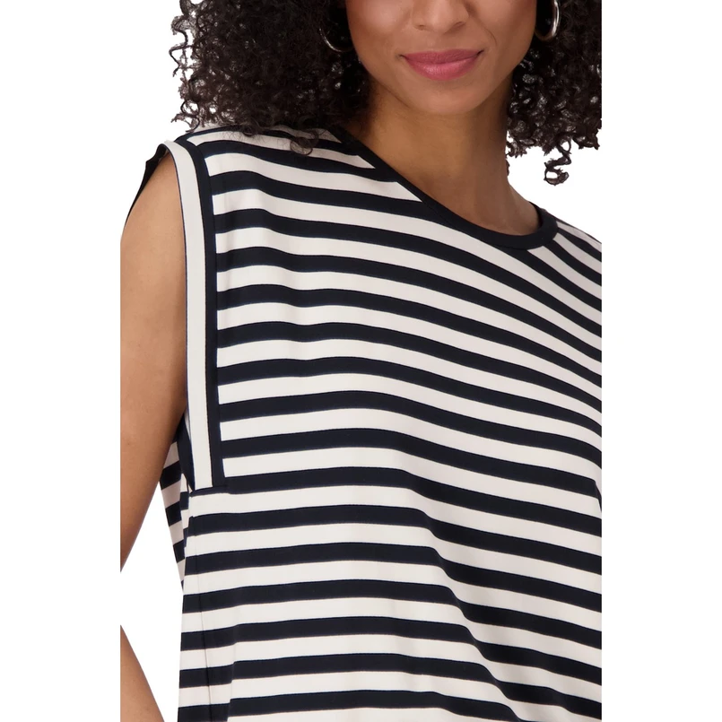 Monari Dames Top 409882 Zwart dessin