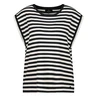 Monari Dames Top 409882 Zwart dessin