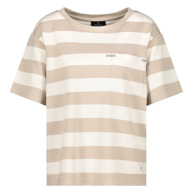 Monari Dames Top 409902 Bruin dessin