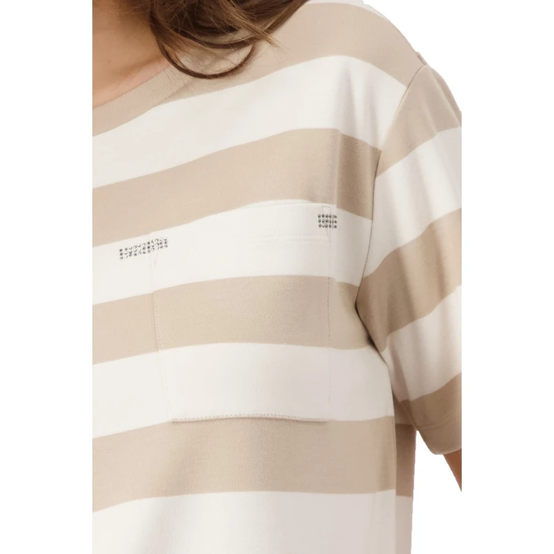 Monari Dames Top 409902 Bruin dessin