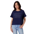Monari Dames Top 409924 Blauw dessin