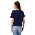 Monari Dames Top 409924 Blauw dessin