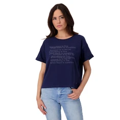 Monari Dames Top 409924 Blauw dessin