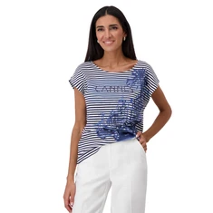 Monari Dames Top 410022 Blauw dessin