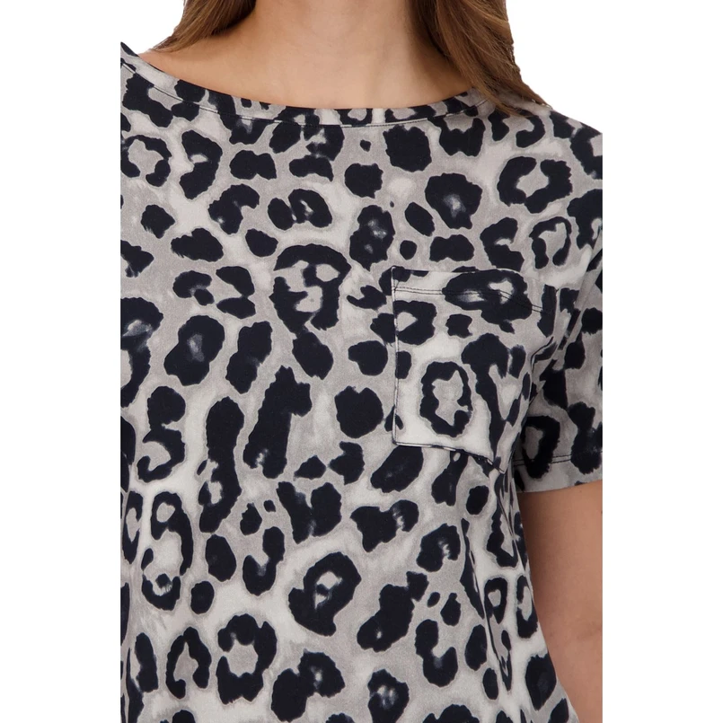 Monari Dames Top 808885 Zwart dessin
