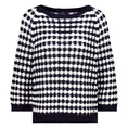 Monari Dames Trui 409227 Blauw dessin