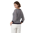Monari Dames Trui 409227 Blauw dessin