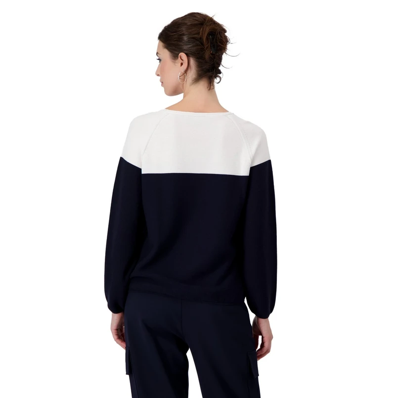 Monari Dames Trui 409242 Midden blauw