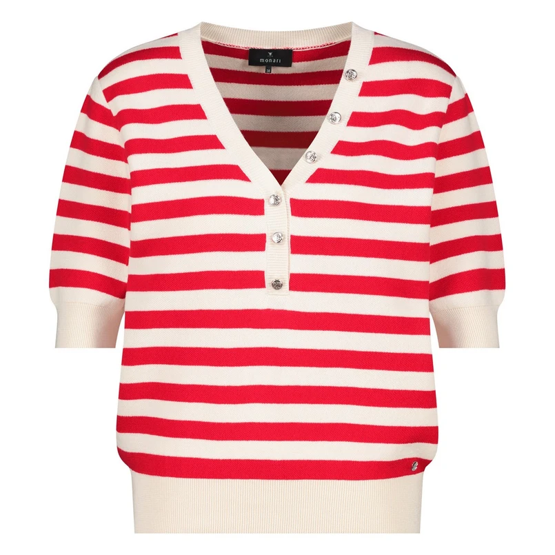 Monari Dames Trui 409958 Rood dessin