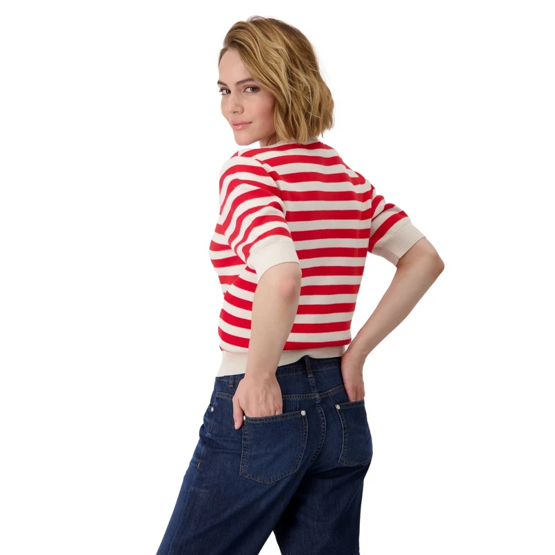 Monari Dames Trui 409958 Rood dessin