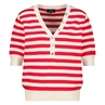 Monari Dames Trui 409958 Rood dessin