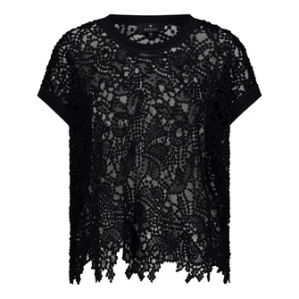 Monari Dames Trui 409994 Zwart dessin