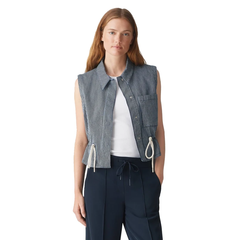 Opus Dames Blazer 10385112988315 Mid blue denim