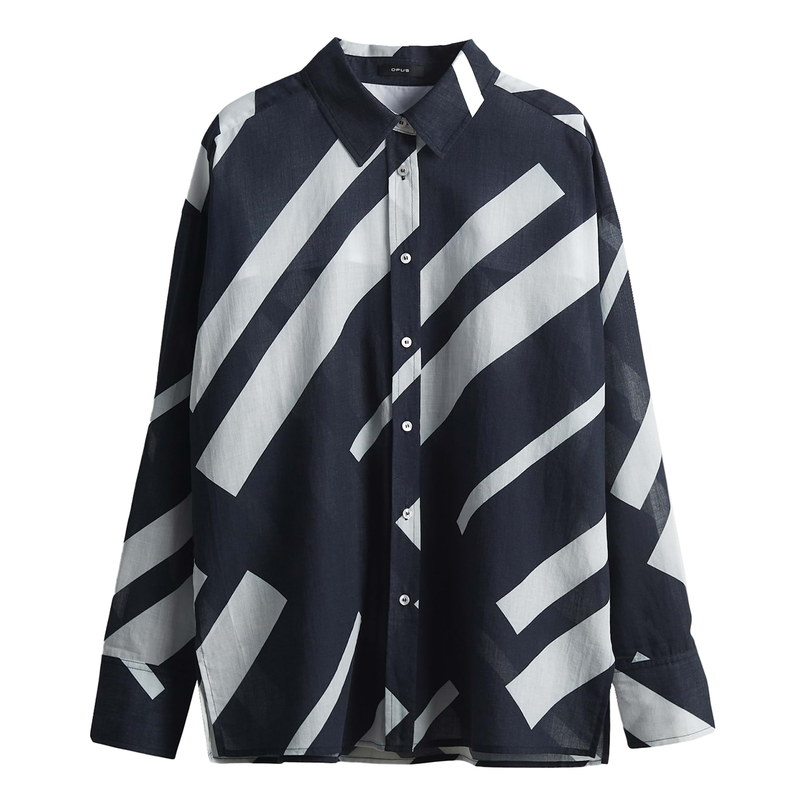 Opus Dames Blouse 10157212974100 Kobalt