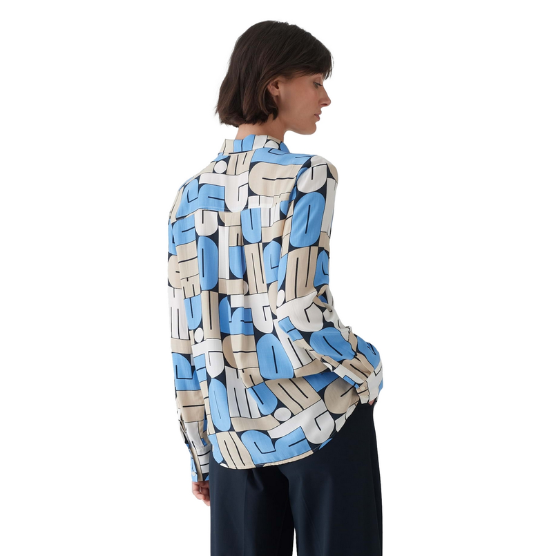 Opus Dames Blouse 10348912719306 Bleu