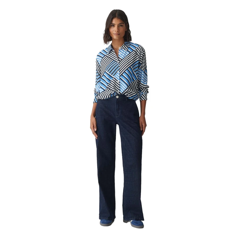 Opus Dames Blouse 10370612886323 Bleu