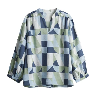 Opus Dames Blouse 10382912973315 Bleu