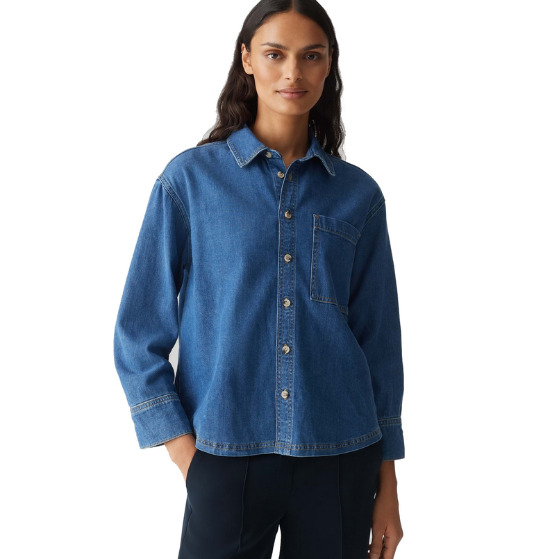 Opus Dames Blouse 10383312978315 Bleu
