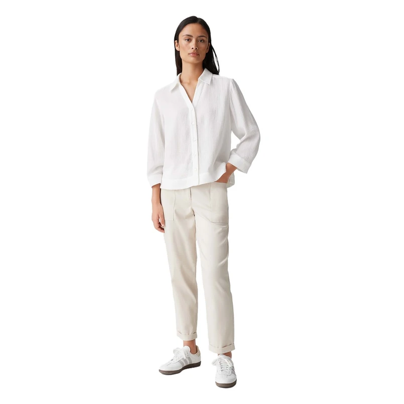 Opus Dames Blouse 10399510379100 OFF-WHITE