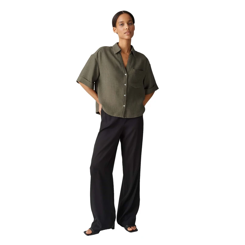 Opus Dames Blouse 10403413096344 Olijf