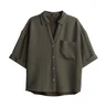 Opus Dames Blouse 10403413096344 Olijf