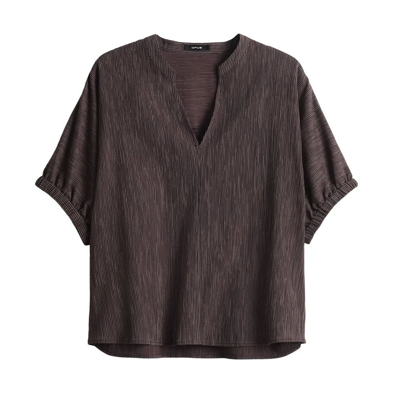 Opus Dames Blouse 1041735730100 Midden bruin