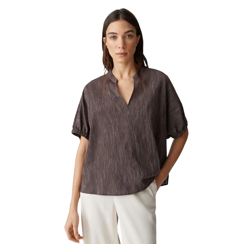 Opus Dames Blouse 1041735730100 Midden bruin