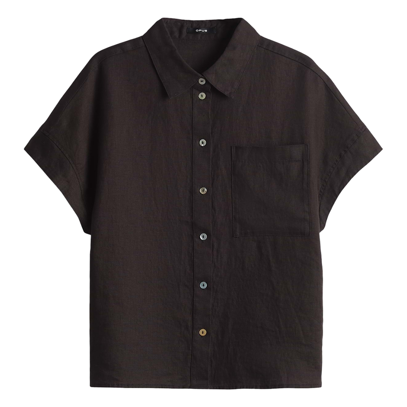 Opus Dames Blouse 10417510671100 Midden bruin