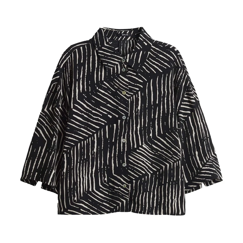 Opus Dames Blouse 10418513199100 Zwart